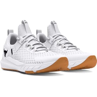 Under Armour Men's Project Rock Blood Sweat Respect 4, (100) White/Distant Gray/Black, 10, US - Image 2