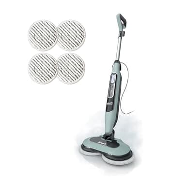 Shark Steam & Scrub Steam Mop, All-in-One Scrubbing and Sanitizing Hard Floor Cleaner, LED Headlights, 4 Dirt Grip Soft Scrub Pads Included, XL Water Tank, Swivel Steering, Hawaiian Grey, S8001 - Image 1