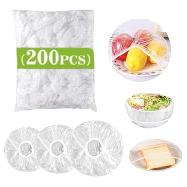 Plastic Bowl Coversfor Bread Proofing, Reusable Elastic Stretch Bowl Covers for Outdoor Food Fresh Keeping Bags, Leftovers, Shower Cap Hair Deep Conditioning (1) - Image 1