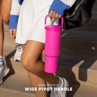 Simple Modern Trek Pivot | 40oz Flip Straw Tumbler with Handle | Water Bottle & Boot | Interchangeable Straw & Chug Lids | Insulated Stainless Steel Jug | Gym Sports Outdoors | Ice Gray - Image 7