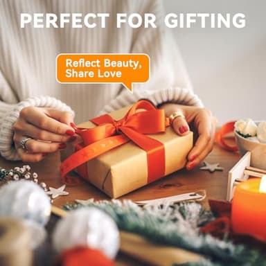 Auxmir Travel Makeup Mirror with Light, Portable Folding Lighted Travel Makeup Mirror with 72 LEDs, Rechargeable Compact Vanity Mirror with 3 Dimmable Color Lights, Adjustable Height and Angle, White - Image 9