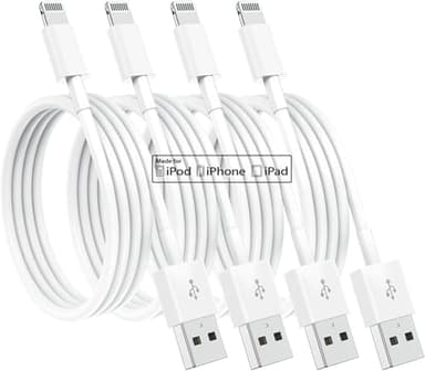 Susnwere 4 Pack [Apple MFi Certified] Apple Charging Cables 6ft, iPhone Chargers, Lightning Fast iPhone Charging Cord for iPhone 12/11/11Pro/11Max/ X/XS/XR/XS Max/8/7, ipad(White) - Image 1