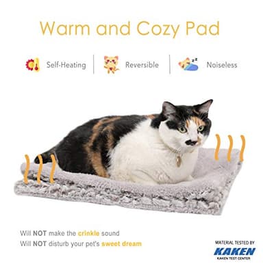 Self Heating Cat Pad Self Warming Bed 27.5" x 18.5" Thermal Heated Cat Mat Extra Warm Pet Mat for Outdoor and Indoor Large Kittens Small Puppy Pets - Image 2