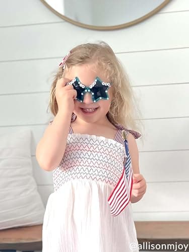 Mud Pie Baby Girls Children's White Smocked Gauze Dress - Image 2