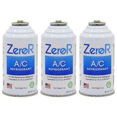 ZeroR® AC Refrigerant | R134a Replacement | 3 Cans for AC Recharging - Image 1