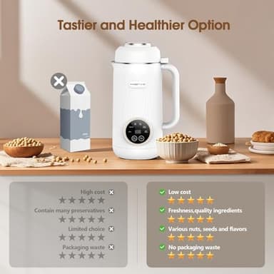 MAGETANG 7 in 1 Nut Milk Maker Machine 28oz Automatic Almond Milk Maker for Homemade Coconut, Oat, Soy, Plant-Based Milk, Juice with 18H Delay Start/6H Keep Warm/Self Cleaning - Image 7