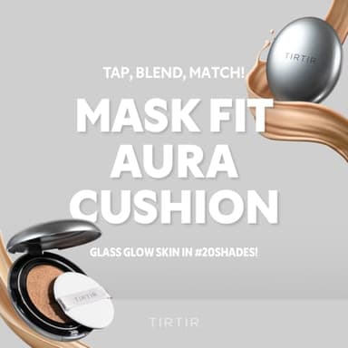 TIRTIR Mask Fit Aura Silver Cushion Foundation | Semi-glow Finish, Natural Coverage, Moisturizing, Lightweight, Korean cushion foundation (#35N Walnut, Full Size, 0.63 Fl Oz) - Image 2