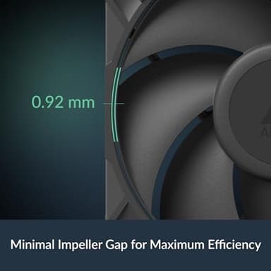 ARCTIC P14 Pro - Powerful Premium Fan, 140 mm PWM Fan, 400-2500 RPM, 0 RPM <5% PWM, Fluid Dynamic Bearing, 4-Pin - Black - Image 6