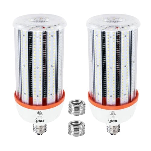 120W Led Corn light bulbs,18000 Lumen LED Corn Bulb 1200W Equivalent 5000K Daylight White Lamp,E26/E39 Medium Mogul Base,2-Pack Large Area Lights For Outdoor Indoor Warehouse Garage High Bay Lighting - Image 1