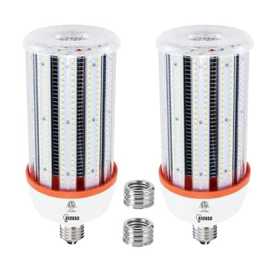 120W Led Corn light bulbs,18000 Lumen LED Corn Bulb 1200W Equivalent 5000K Daylight White Lamp,E26/E39 Medium Mogul Base,2-Pack Large Area Lights For Outdoor Indoor Warehouse Garage High Bay Lighting - Image 1