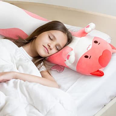 Mewaii Long Cat Plush 5 Sizes, 120% Extra Filling Giant Plushness Kids Body Pillow, Kawaii Cute Pink Cat Stuffed Animals Plushies, Big Long Body Pillow Cat Plush Gift for Girls 36” - Image 8