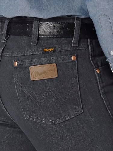 Wrangler 0936 Cowboy Cut Slim Fit Jean, Charcoal Grey, 38W x 34L - Image 4
