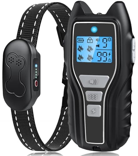 Dog Shock Collar with Remote Control - Rechargeable Dog Training Collar, IPX7 Waterproof E Collar for Dogs with 4 Safe Modes Flashlight Beep Vibration Shock Ideal for All Dog Sizes (8-150lbs) Gry - Image 1