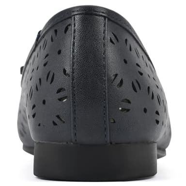 CLIFFS BY WHITE MOUNTAIN Women's Bessa Cushioned Ballet Flat, Navy/Burnished/Smooth, 8.5 W - Image 5