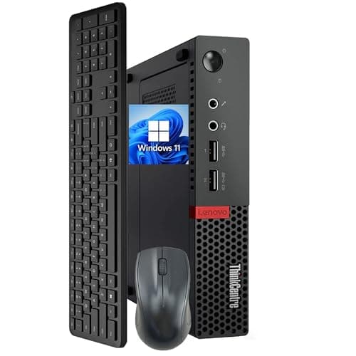 Lenovo ThinkCentre M910q Tiny Desktop mini Computer PC, Intel Core i5-6500T, 16GB RAM, 512 GB SSD, Keyboard & Mouse, Windows 11 Pro (Renewed)