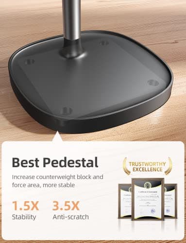 LISEN Cell Phone Stand Adjustable for iPhone Phone Holder for Desk, Office Desk Accessories Computer PC for iPhone Stand Gaming Essentials Fit Otterbox Case Phones Switch Kindle iPad Air Tablet 4-10in - Image 6