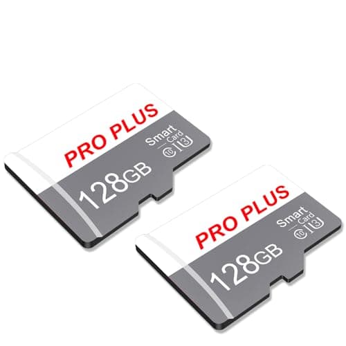 2 Pack Memory Card 128GB with Adapter, High Speed TF Card, UHS-I C10 A1 Memory TF Card for Tablet/Mobile Phone/Camera/Car Audio/Game Console (TF183 White Gray 128GB) - Image 1