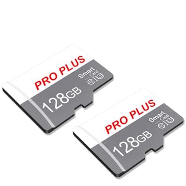 2 Pack Memory Card 128GB with Adapter, High Speed TF Card, UHS-I C10 A1 Memory TF Card for Tablet/Mobile Phone/Camera/Car Audio/Game Console (TF183 White Gray 128GB) - Image 1