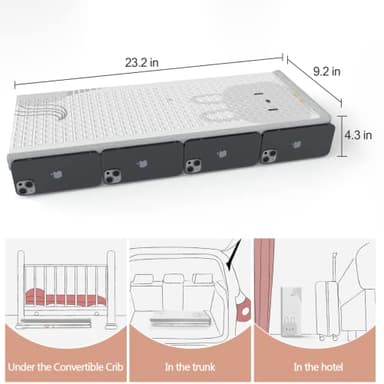 ZEEBABA Baby Play Mat, 47"x47" Foldable & Reversable Play Mat, 0.4" Thick Waterproof Foam Play Mat, Unicorn Baby Mat, Foam Play Mat for Babies and Toddlers for 47 inch Playpen - Image 5