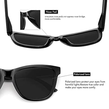 MEETSUN Polarized Sunglasses for Women Men Trendy Classic Retro Designer Style Fashion UV400 Protection 3 PACK Black Brown Gradient Pink Mirrored - Image 7