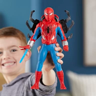 Marvel Spider-Man Thwip Blast Spider-Man Action Figure with Accessories, 11-Inch-Scale Super Hero Toys for Kids Ages 4 and Up - Image 7