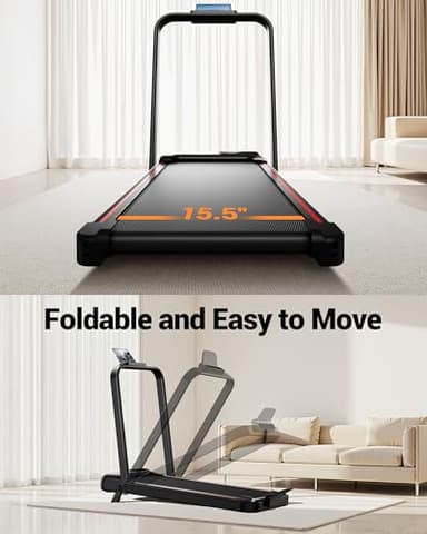 4-in-1 Walking Pad with 10% Incline, Portable Under Desk Treadmill, Foldable Treadmills for Home and Office, 2.5 HP Quiet Walking Pad Treadmill with 300 LBS Capacity - Image 6