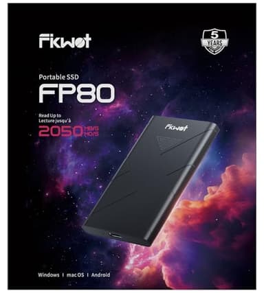 Fikwot 2TB External SSD, Portable SSD, Up to 2000MB/s, USB 3.2 Gen2x2 External Solid State Drives, Compatible with Smart TV, PS5/PS4(Pro), iPhone 15/16, Xbox, Mac & Windows and Other Devices(FP80) - Image 9