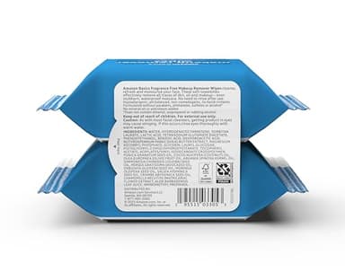 Amazon Basics Makeup Remover Wipes, Fragrance- and Alcohol-Free, Gentle Cleansing, Removes Waterproof Mascara, Dermatologist Tested, 25 Count, Pack of 2 (Previously Solimo) - Image 2