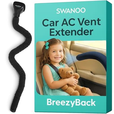 Swanoo Car AC Vent Extender | Air Vent Hose for Backseat | Directs Cool or Hot Air to Kids & Pets | Universal Fit | Extends Up to 10 FT | AC Tube for Baby Car | Back Seat Air Conditioning | BreezyBack - Image 1
