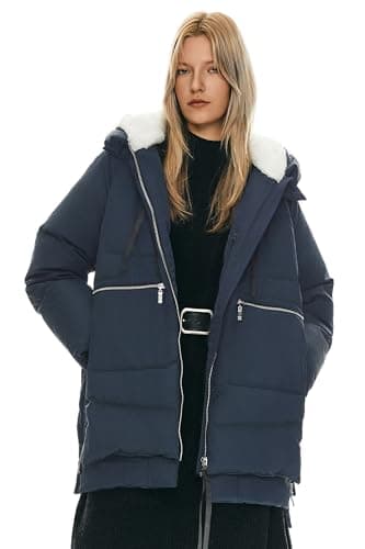 Orolay Women's Thickened Down Jacket (XL, Navy) - Image 1