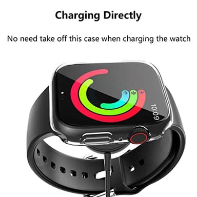 Haojavo 5 Pack Case with Tempered Glass Screen Protector for Apple Watch Series 9 8 7 45mm, PC Hard Ultra-Thin Slim Fit Scratch Resistant Bumper Protective Cover for iWatch S9 S8 S7 45mm Accessories - Image 6