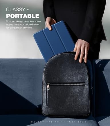 TiMOVO Case for Samsung Galaxy Tab A9+/A9 Plus 11 Inch 2023, Slim Lightweight Stand Hard Back Shell Protective Cover for Galaxy Tab A9+ Tablet SM-X210/X216/X218, Auto Wake/Sleep, Navy Blue - Image 7