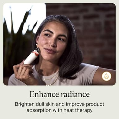 Therabody TheraFace Depuffing Wand – Cold and Heat Skincare Treatment to Depuff and Glow; Beauty Wand, Face Roller and Eye Massager for Eye Puffiness, Dark Circles and Skin Radiance (White) - Image 5