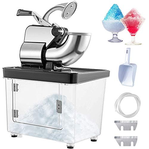 VEVOR 110V Commercial Ice Crusher 661LBS/H, ETL Approved 300W Electric Snow Cone Machine with Dual Blades, Stainless Steel Shaved Ice Machine with Safety On/Off Switch for Family, Restaurants, Bars - Image 1