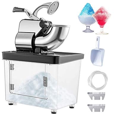 VEVOR 110V Commercial Ice Crusher 661LBS/H, ETL Approved 300W Electric Snow Cone Machine with Dual Blades, Stainless Steel Shaved Ice Machine with Safety On/Off Switch for Family, Restaurants, Bars - Image 1