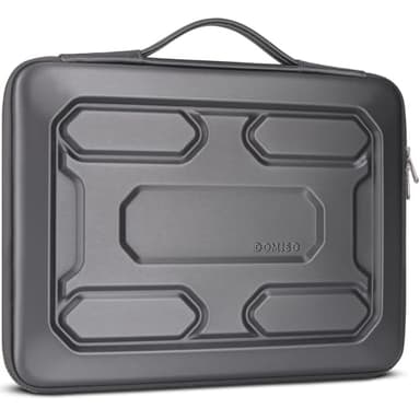 DOMISO 15.6 inch Laptop Sleeve with Handle Shockproof Waterproof EVA Protective Case for 15.6" Yoga 720 IdeaPad 310 320 ThinkPad T570/Legion 5 Gen 6/HP Envy 15/15.6" Notebooks, Dark Grey - Image 2