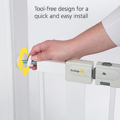 Safety 1st Easy Install Baby Gate for Doorways, Auto-Close Pressure-Mounted Magnetic Latch, Indoor Dog Gates, No Drilling, Fits 29"-38", Black - Image 4