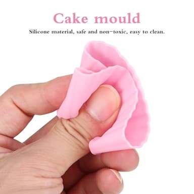 Cabilock 12pcs Silicone Cake Molds Reusable Non-stick Cupcake Liners Muffin Baking Cups Triangle Shape Pudding Jelly Molds for Baking - Image 4