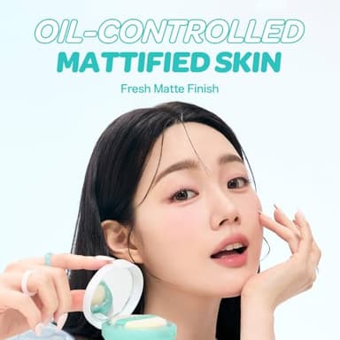 I'M MEME Compact - Oil Cut Pact | Sebum Absorbing, Korean Pressed Setting Powder for Blurring Effect, Makeup Powder Foundation, Translucent Compact, Finishing Powder, Oil Control Face Powder, 0.35 Oz - Image 2