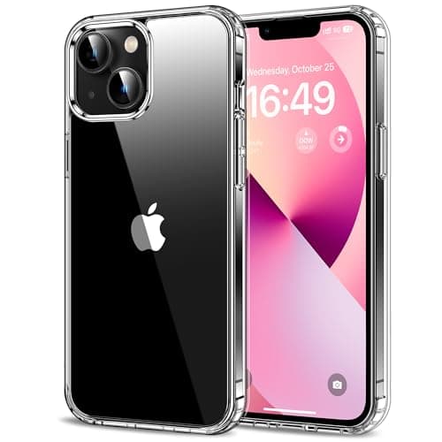 HOOMIL Case for iPhone 13 Mini 5.4-Inch, Non-Yellowing, Drop Protection, Anti-Scratch Transparent Hard Back Phone Cover - Crystal Clear - Image 1