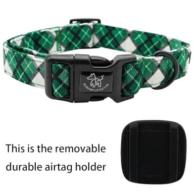 Elegant little tail Airtag Dog Collar, St Patrick's Dog Collar Pet with Airtag Holder Holiday Pet Collar Cute Puppy Collar Adjustable Pet Dog Collars for Large Dogs - Image 3