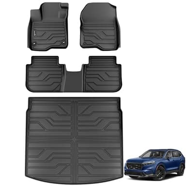 PARTZER Floor Mats for Honda CRV CR-V 2023-2026 (Include Gas & Hybrid), All Weather TPE Protection Floor Liners Accessories, 1st & 2nd Row & Cargo Liner - Image 1