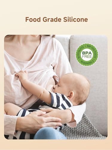 Nipple Shields for Breastfeeding Newborn, Contact Nipple Guards for Breast Feeding with Flat, Inverted Nipples or Difficulty Sucking, Food-Grade Silicone, Ultra-Thin & Super Soft, 1 Pair,20mm - Image 4