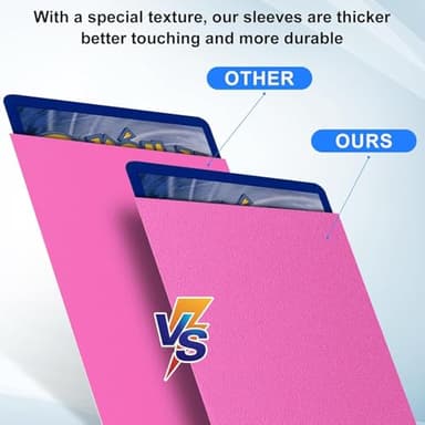 Pink Card Sleeves Fit for MTG, 300 Pieces Standard Card Sleeves for Trading Card Sports Cards Baseball Cards TCG Yugioh Magic(66x91mm), Affordable Sturdy and Nice Shuffling - Image 3