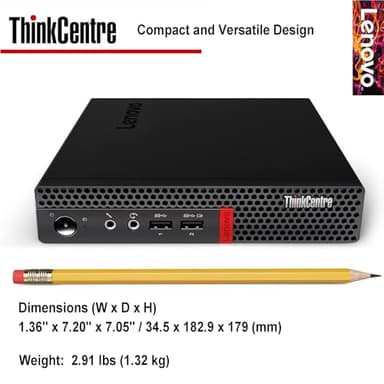 Lenovo ThinkCentre Mini Business Desktop, AMD Dual-Core Processor, Dual-Display Support, Wi-Fi, Bluetooth, USB, RJ-45, Keyboard&Mouse Included, Windows 11 Pro (16GB RAM | 1TB SSD) - Image 6