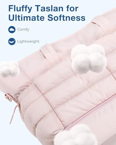 BAGSMART Large Travel Duffel Bag with Shoe Compartment, Puffer Carry-On Gym Weekender Bag for Women, Charcoal - Image 3