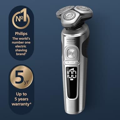 Philips Norelco Shaver Series 9000 Prestige Special Edition, Wet & Dry Electric Shaver, Lift/Cut & SenseIQ Technology, Nose & Precision Trimmer, Qi Pad, Cleaning Pod & Premium Case, SP9842/85 - Image 7
