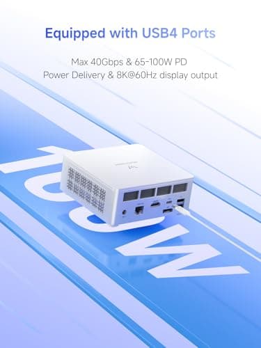 MINISFORUM UM870 Slim Mini PC AMD Ryzen 7 8745H(8C/16T), Mini Desktop Computer 32GB DDR5 RAM 1TB SSD, USB4/HDMI/DP 8K@60Hz Output, 2.5G LAN Port, 4xUSB Ports, WiFi 6E, BT5.3, AMD Radeon 780M Graphics - Image 7