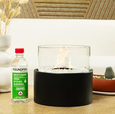 Roundfire Halo - Tabletop fire Pit with Smores Kit - Ethanol Fire Pit, Fire Bowl, Table Top Fire Pit, Mini Personal Fireplace for Indoor & Garden - Gifts for Men Women Housewarming Birthday - Image 4