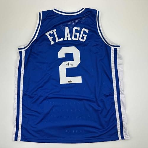 Facsimile Autographed Cooper Flagg Duke Blue Reprint Laser Auto College Basketball Jersey Size Men's XL - Image 1